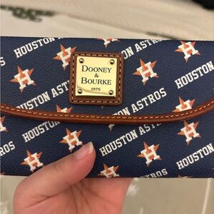 Dooney & Bourke Navy and Brown Houston Astros Clutch